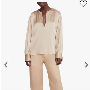 NWT Vince Champagne Smocked Blouse